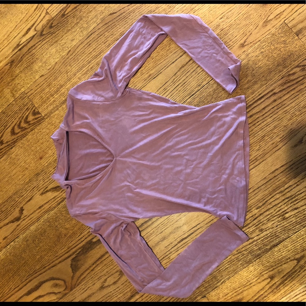 a pink shirt